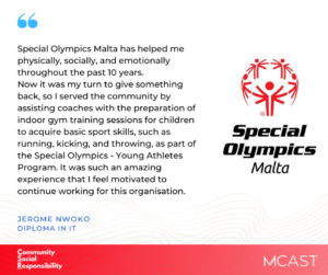 Jerome nwoko special olympics malta