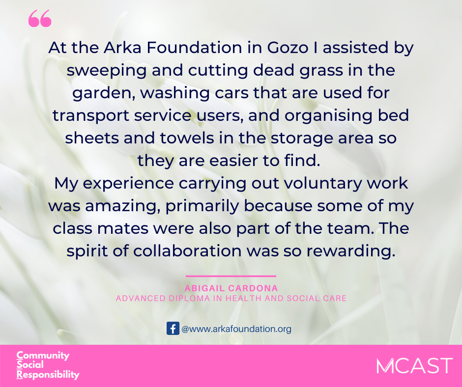 MCAST CSR - Abigail Cardona - ARKA Foundation
