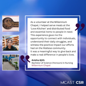 Mcast csr anisha ajith millennium chapel