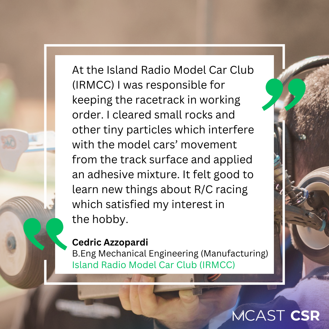 MCAST CSR - Cedric Azzopardi - Island Radio Model Car Club