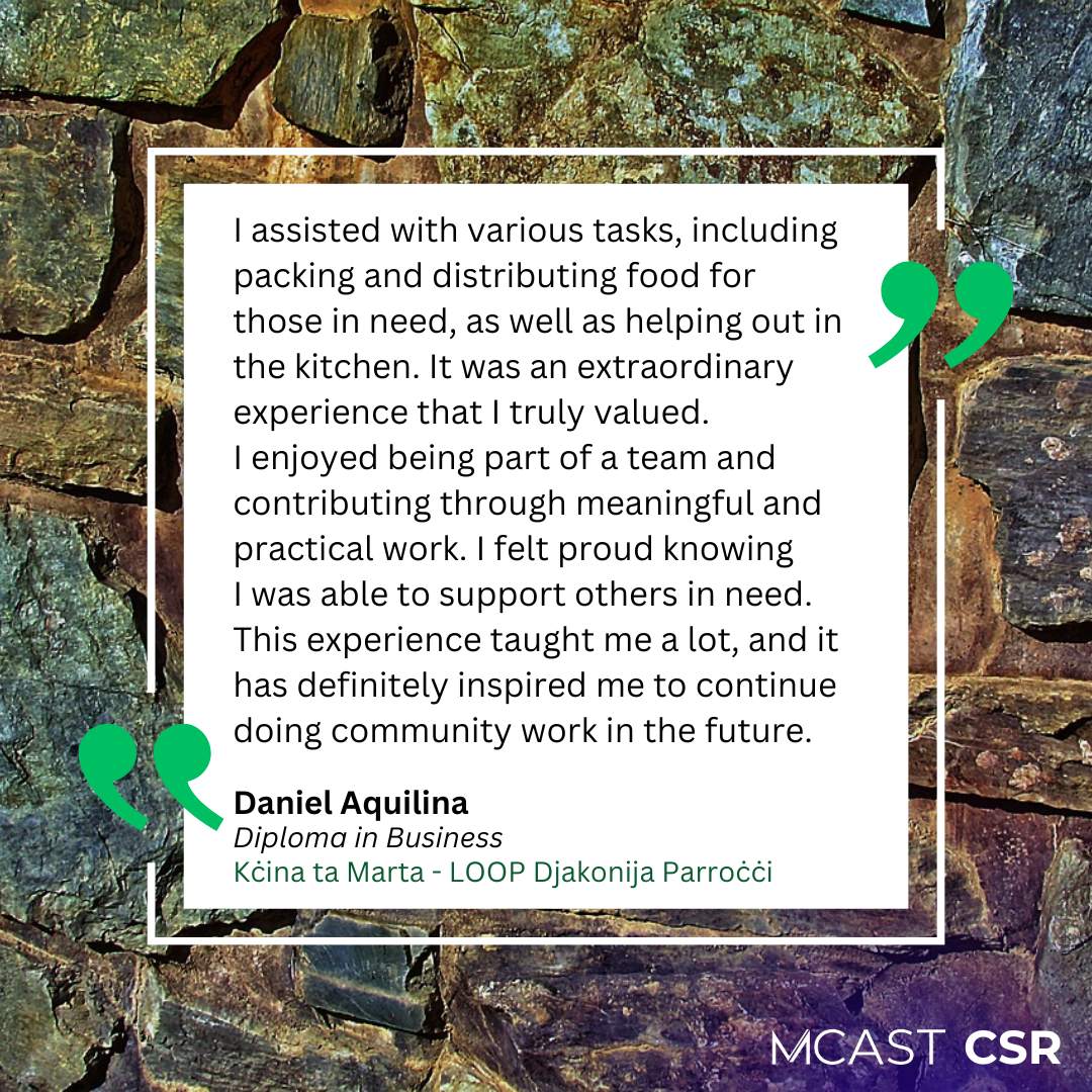 Mcast csr daniel aquilina kcina ta' marta