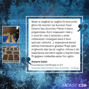Mcast csr dwayne galea kumitat festi esterni san duminku il birgu