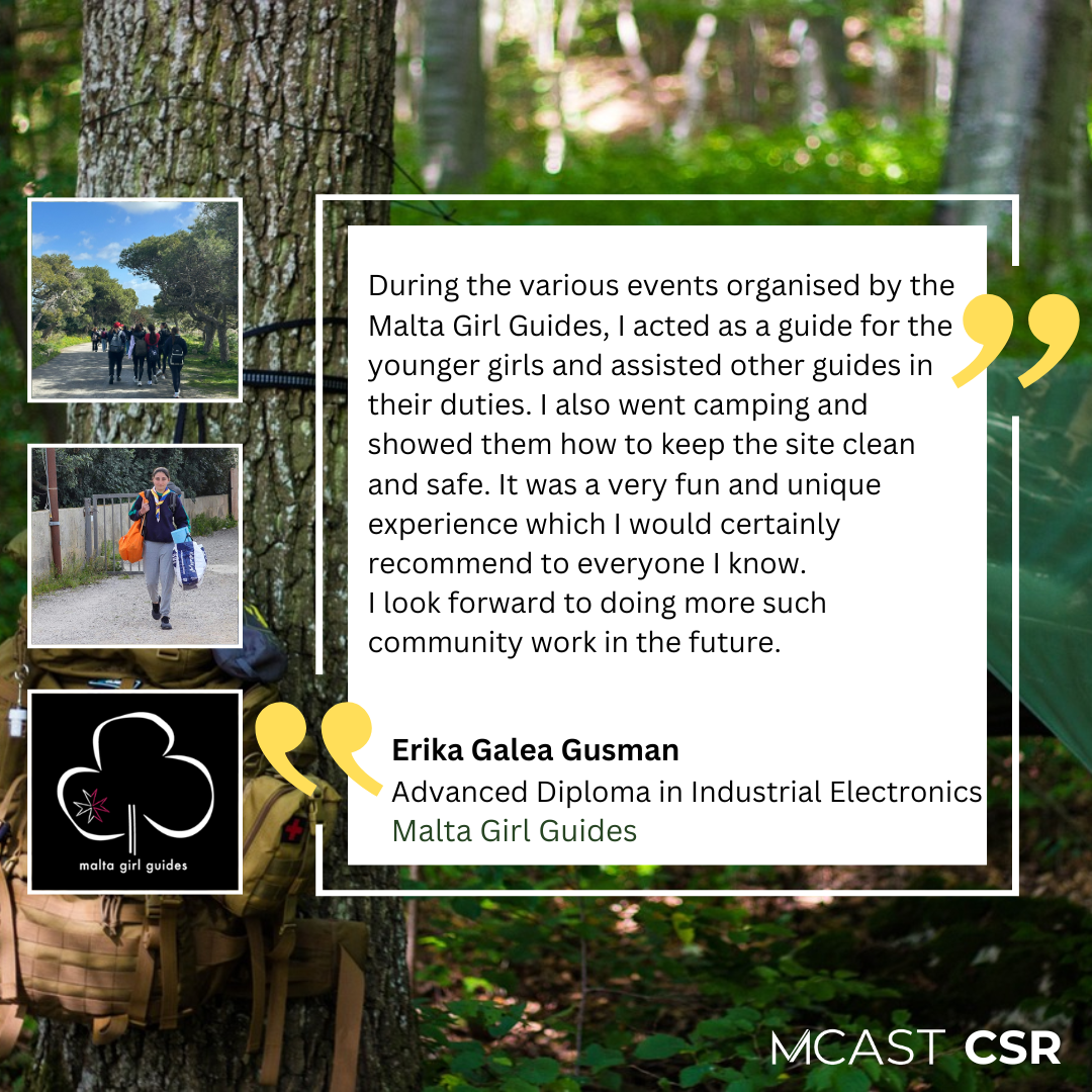 MCAST CSR - Erika Galea Gusman - Malta Girl Guides