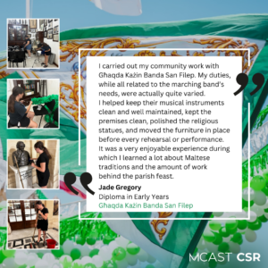 Mcast csr jade gregory ghaqda kazin banda san filep