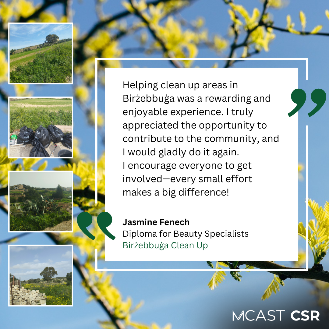 Mcast csr jasmine fenech birzebbuga clean up