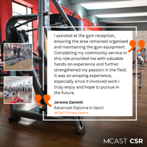 Mcast csr jerome zammit mcast fitness centre