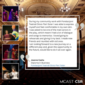 Mcast csr joanne casha fond teat silvio fleri soler