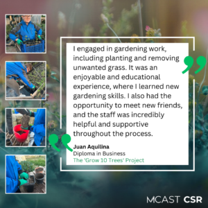 Mcast csr juan aquilina the 'grow 10 trees' project
