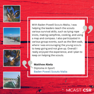 Mcast csr matthew abela baden powell scouts malta