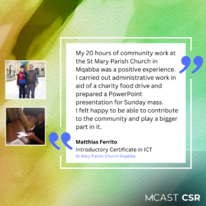 Mcast csr matthias ferrito st mary parish mqabba