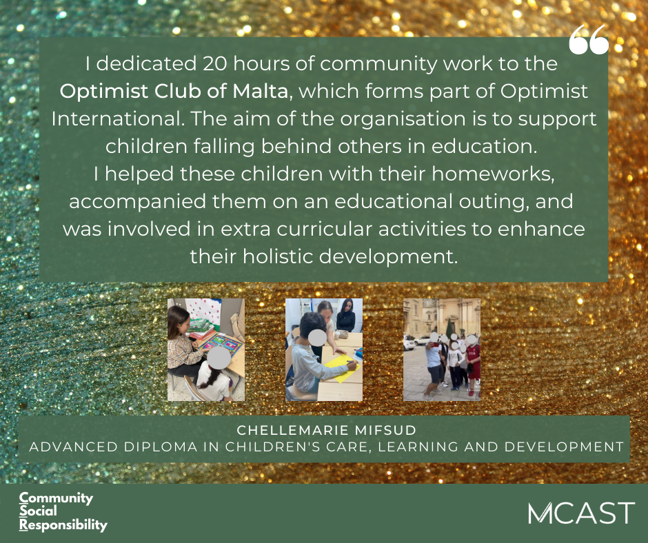 MCAST CSR - Mifsud Chellemarie - Optimist club