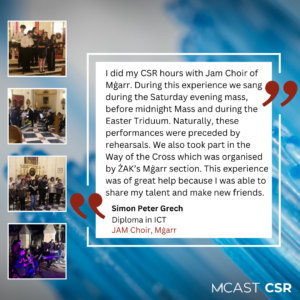 Mcast csr simon peter grech jam choir, mgarr