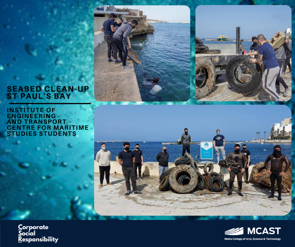 Maritime Students - Seabed clean-up st pauls bay