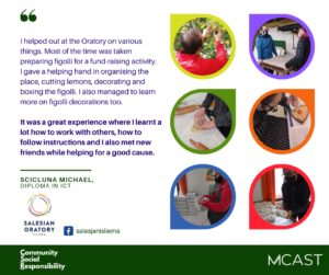 Scicluna michael mcast csr testimonial oratory salesians sliema