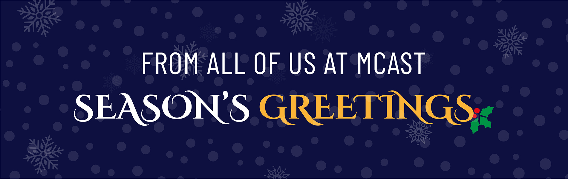 MCAST Christmas Banner