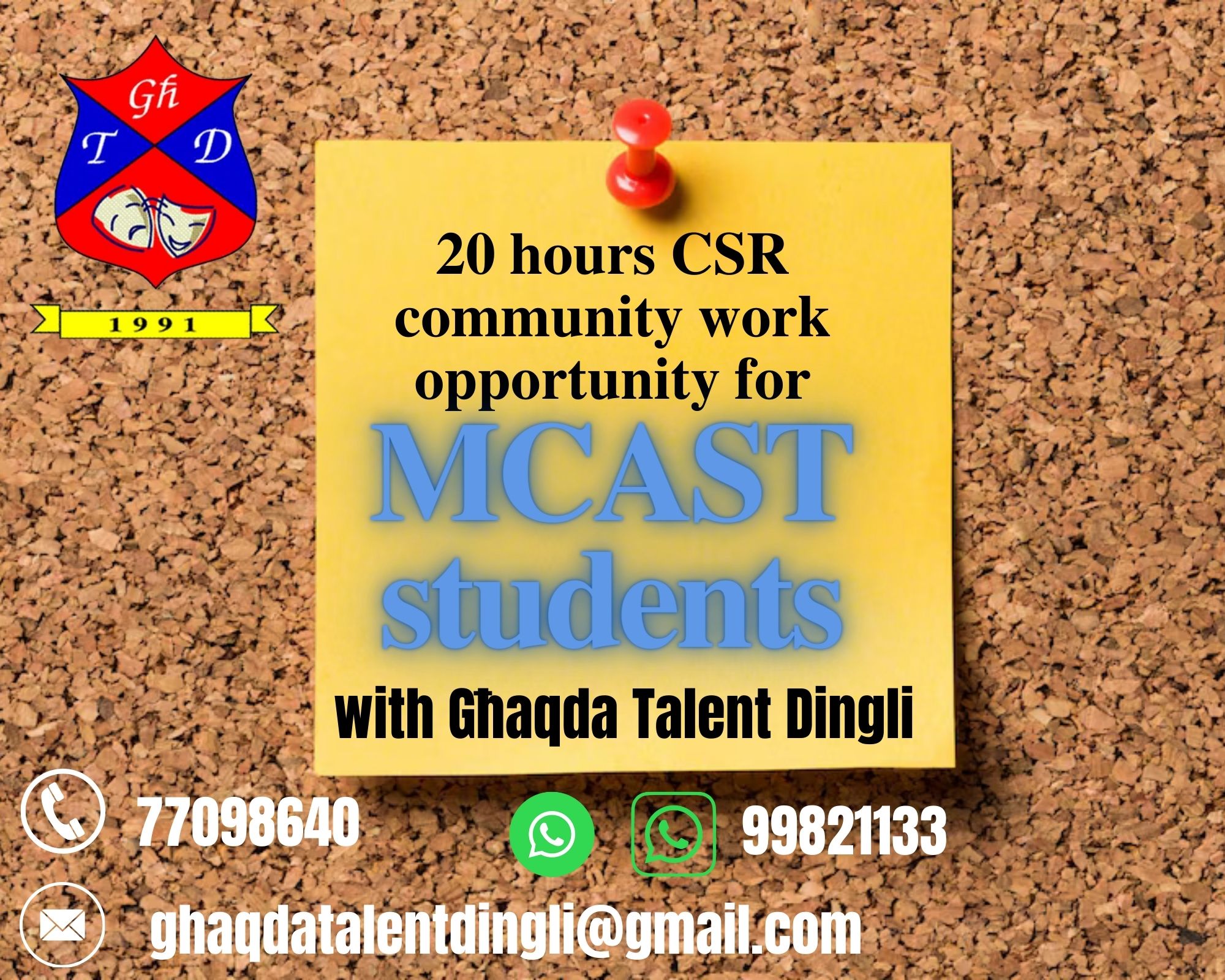 csr & events Mcast poster