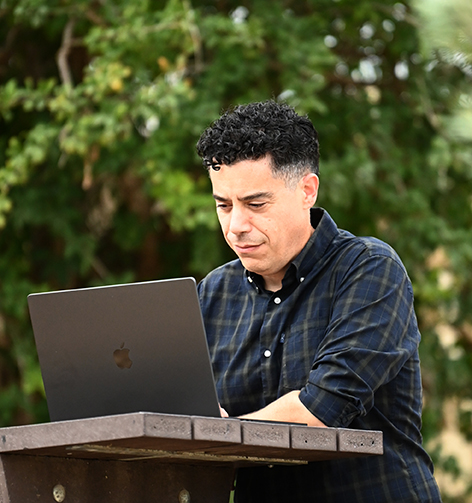 Gabriel Bajada working on project